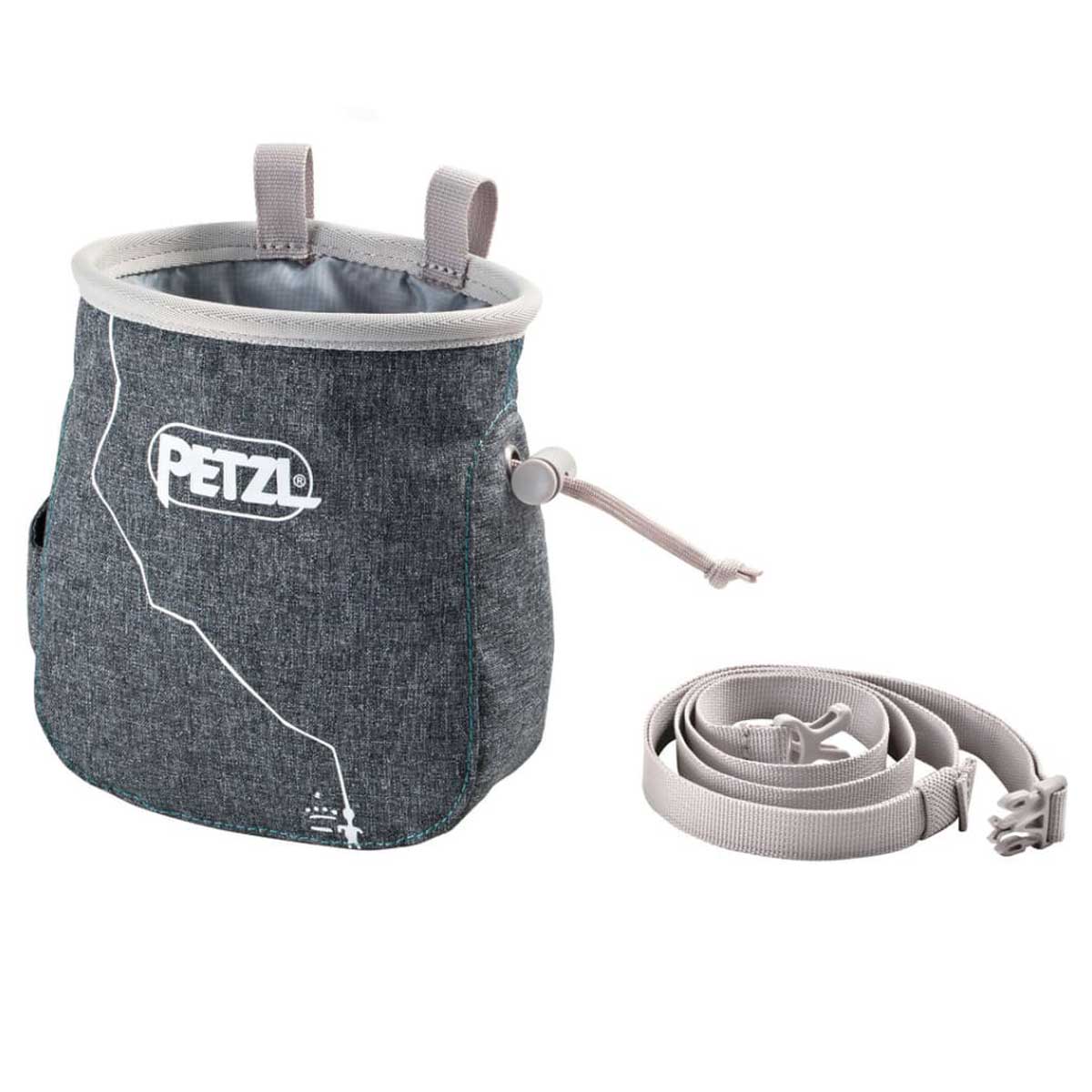 Petzl Saka Chalk Bag in Grey